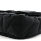 Saint Laurent Satin Patchwork Monogram Medium Jamie Bag Black