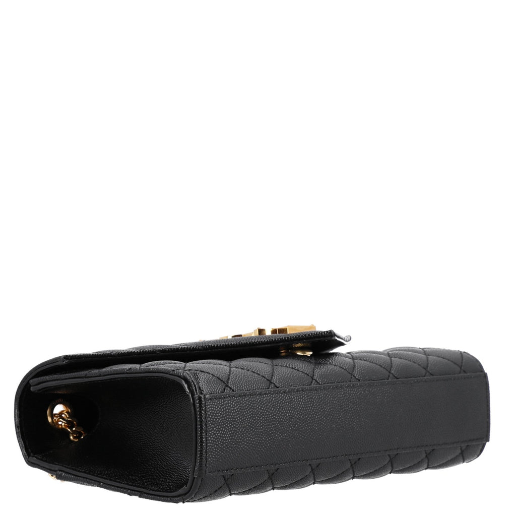 Saint Laurent Grain De Poudre Small Monogram Satchel Black