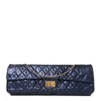 Chanel Metallic Calfskin 2.55 Reissue East West Clutch Blue