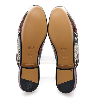 Gucci Snakeskin Women's Princetown Slippers 37.5 Multicolor