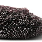 Chanel Calfskin Tweed Coco Pleats Hobo Bag Black Burgundy
