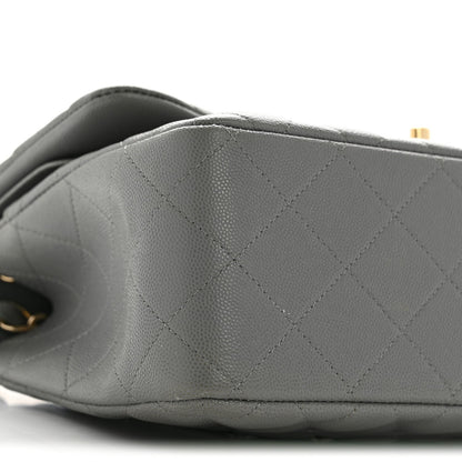 Quilted Caviar Flap Shoulder Bag