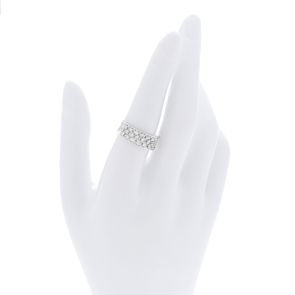 Parker & West by FASHIONPHILE18K White Gold Diamond 1.33ct Half Band Ring  54 7