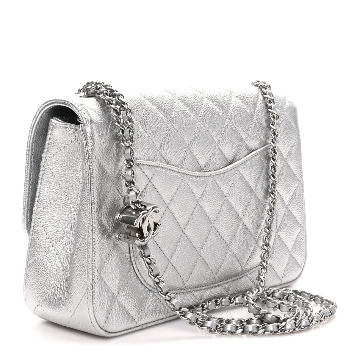 Medium Quilted Caviar Flap Shoulder Bag