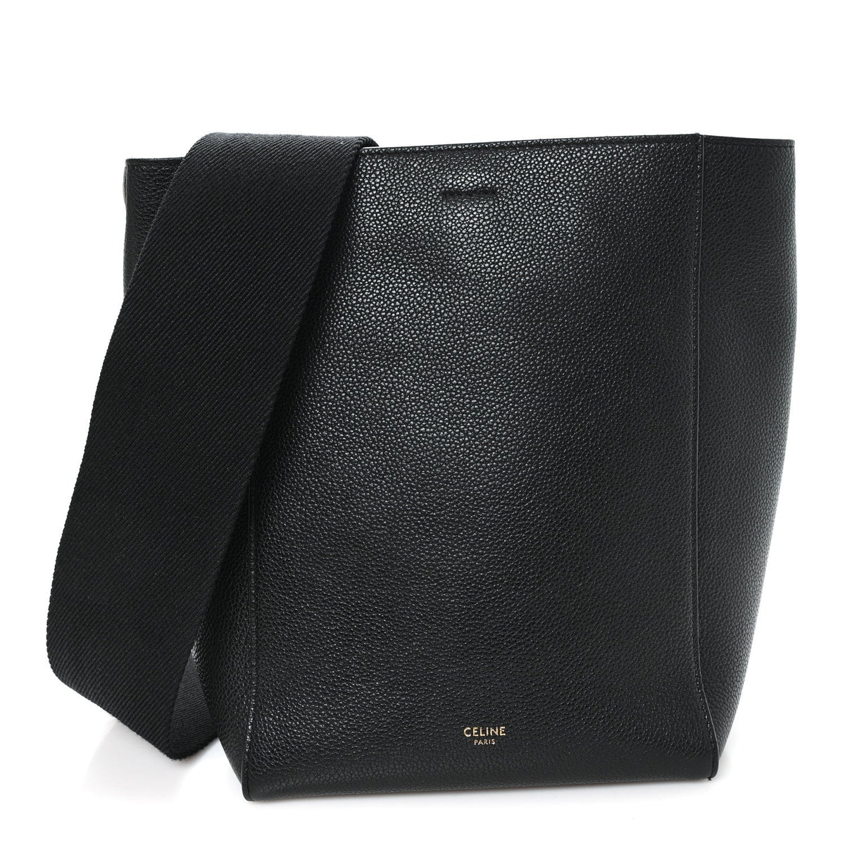 Small Calfskin Bucket Bag - Black