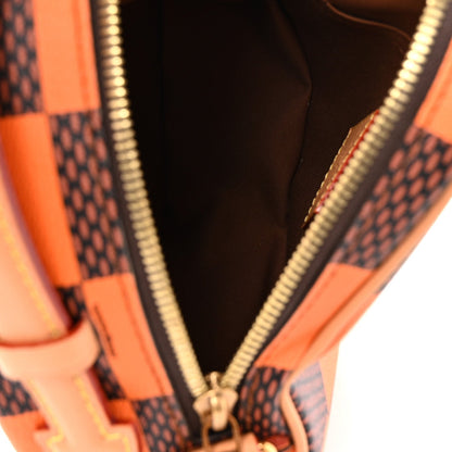 Damier Pop Chess Messenger Orange Handbag