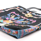 Versace Canvas Underwater Medusa Tote Black Multicolor