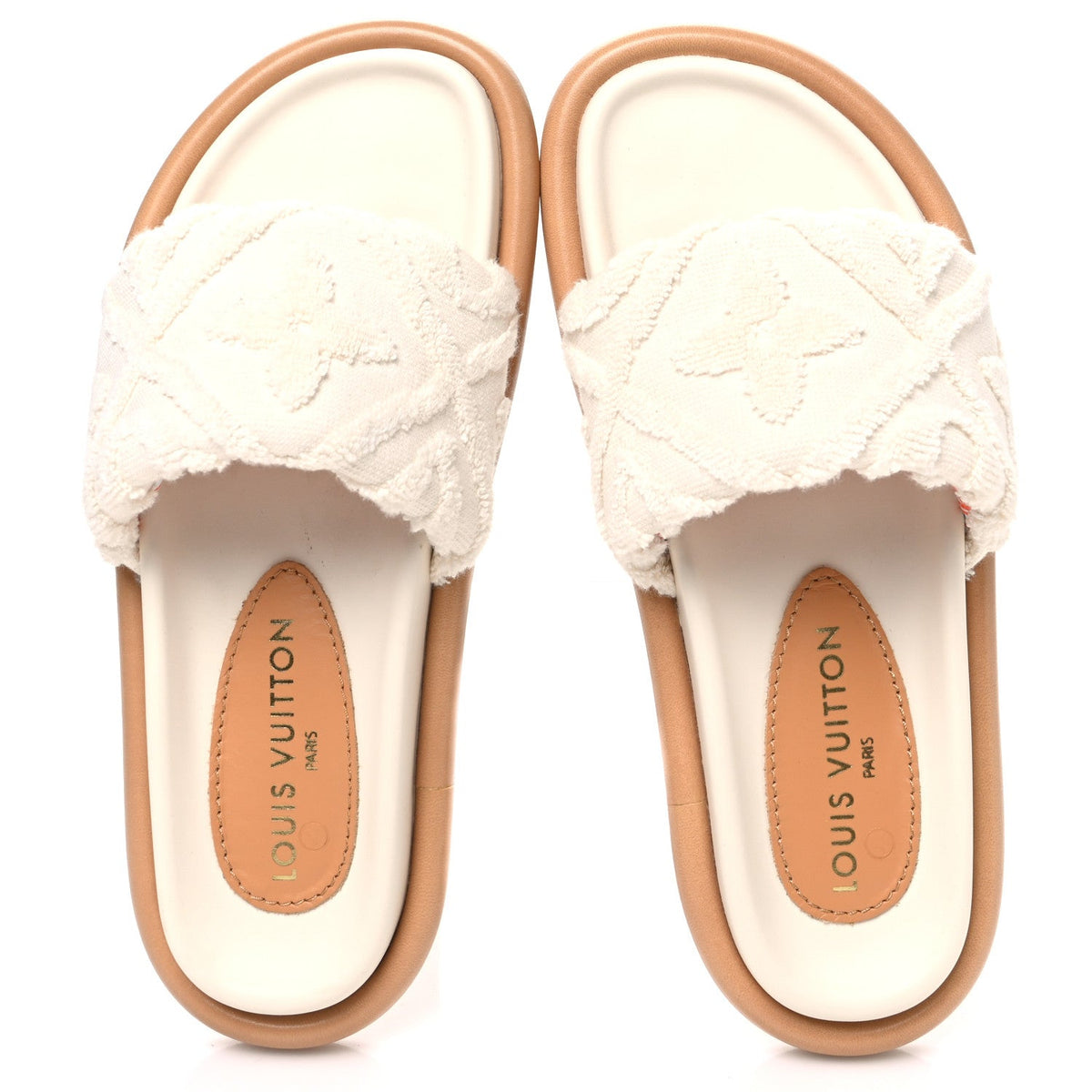 Louis Vuitton Leather Women's Bliss Comfort Mules 38.5 White
