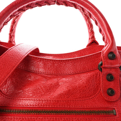 Agneau Classic Hardware City Rouge Coque Handbag