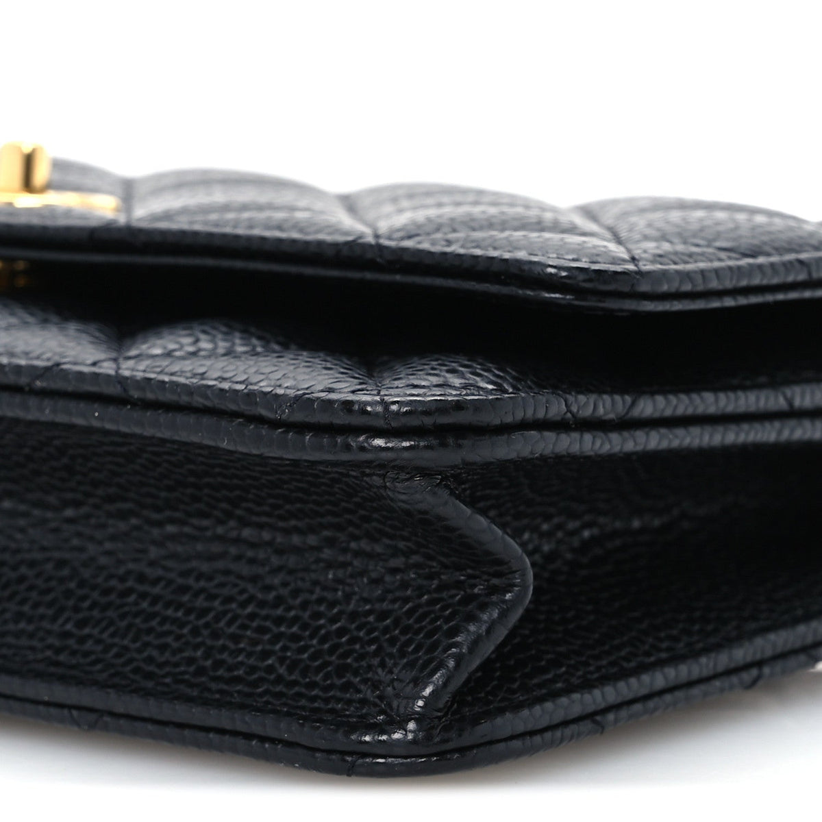 Quilted Caviar Wallet Bag