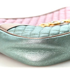 Gucci Laminated Nappa Trapuntata Small Zumi Shoulder Bag Rosa Lago Rame