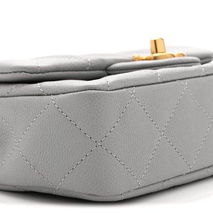 Mini Quilted Caviar Flap Shoulder Bag