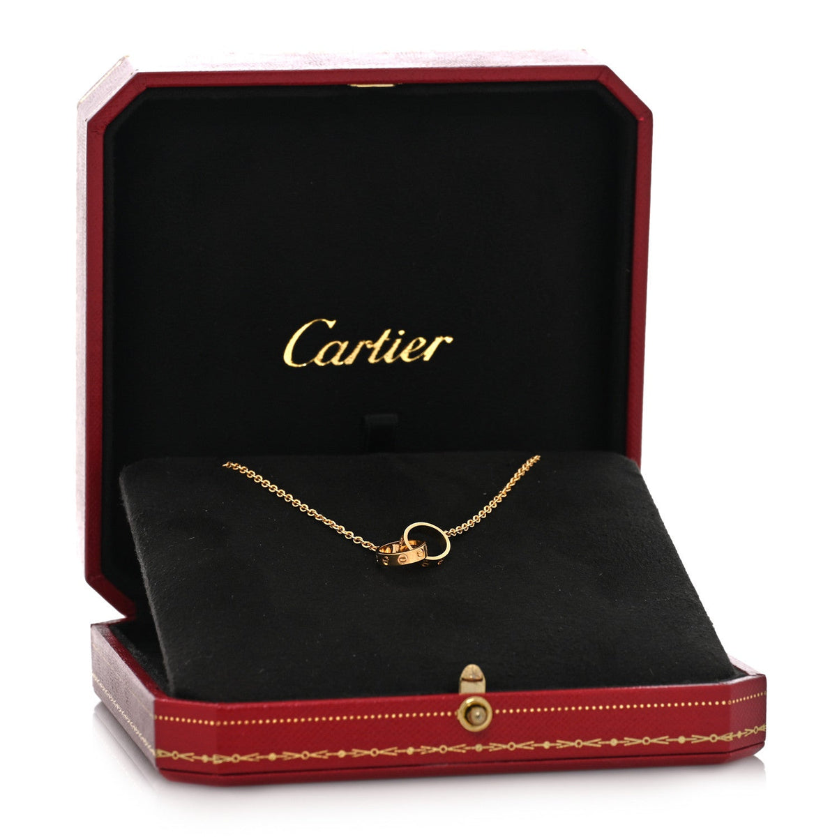 18K Yellow Gold Interlocking LOVE Necklace