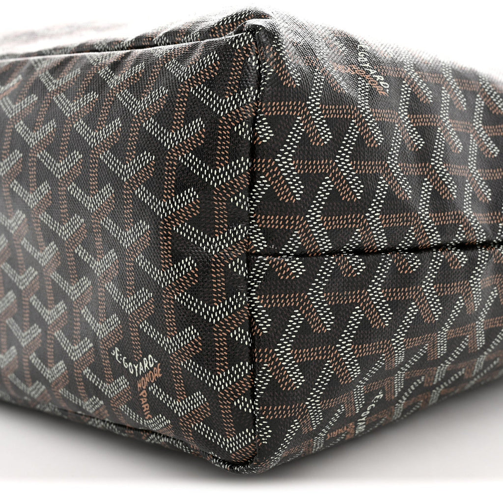 Goyard Goyardine Saint Louis PM Tote Bag Black Gold