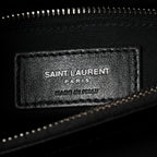 Saint Laurent Calfskin Y Quilted Monogram Medium Loulou Chain Satchel Black