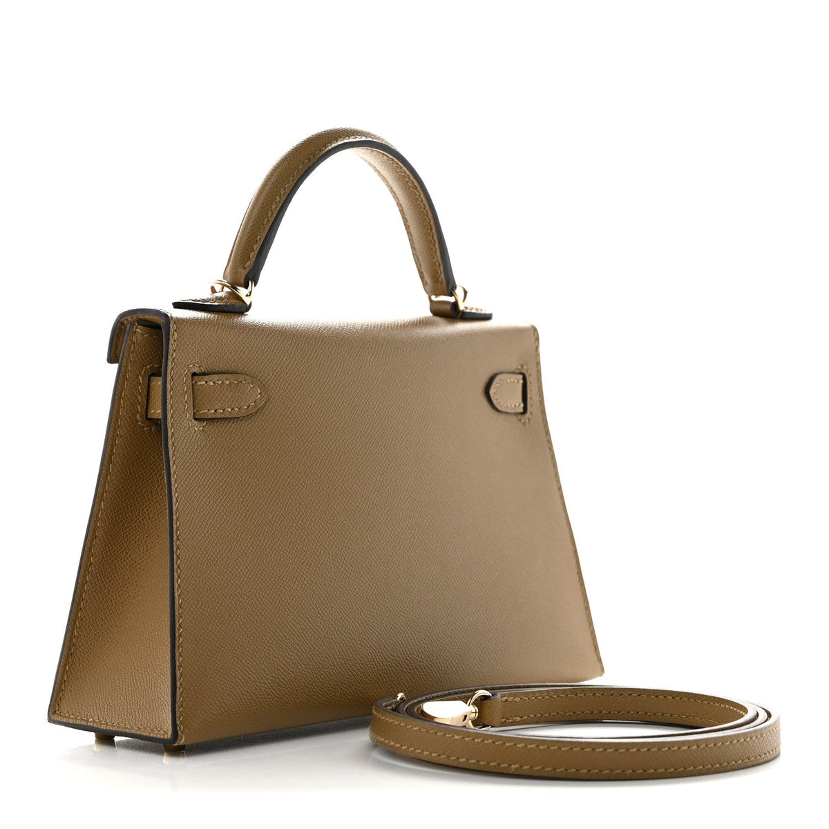 Hermes Madame Calfskin Mini Kelly Sellier 20 Dune
