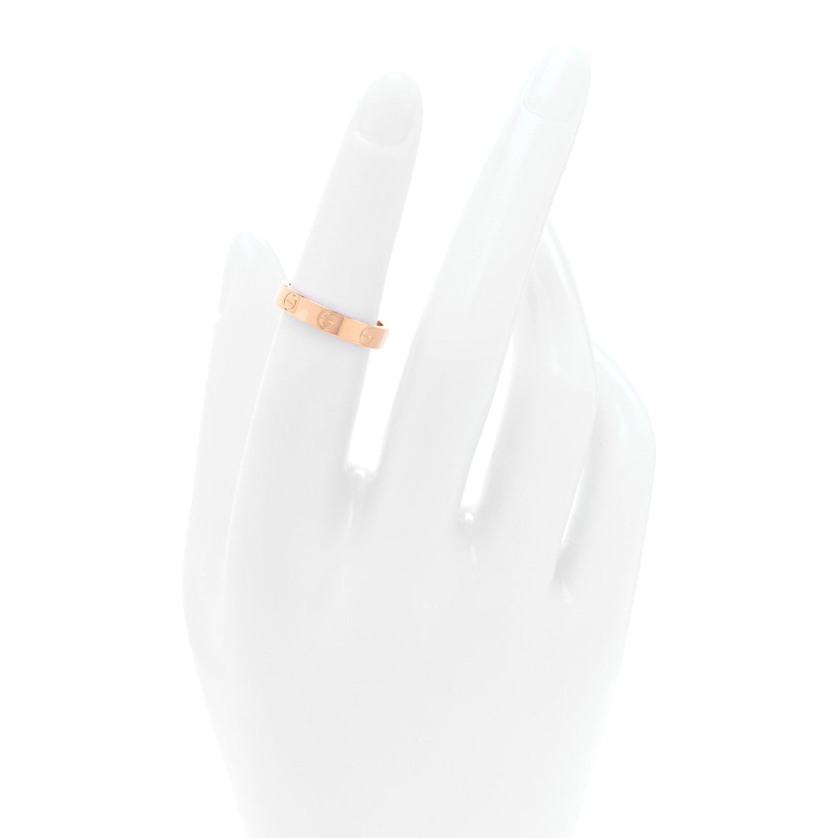 18K Pink Gold 3.5mm LOVE Wedding Band Ring 50 5.25