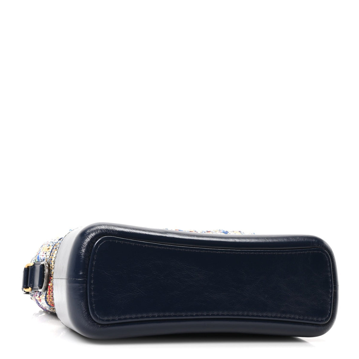 Chanel Tweed Calfskin Quilted Medium Gabrielle Hobo Navy