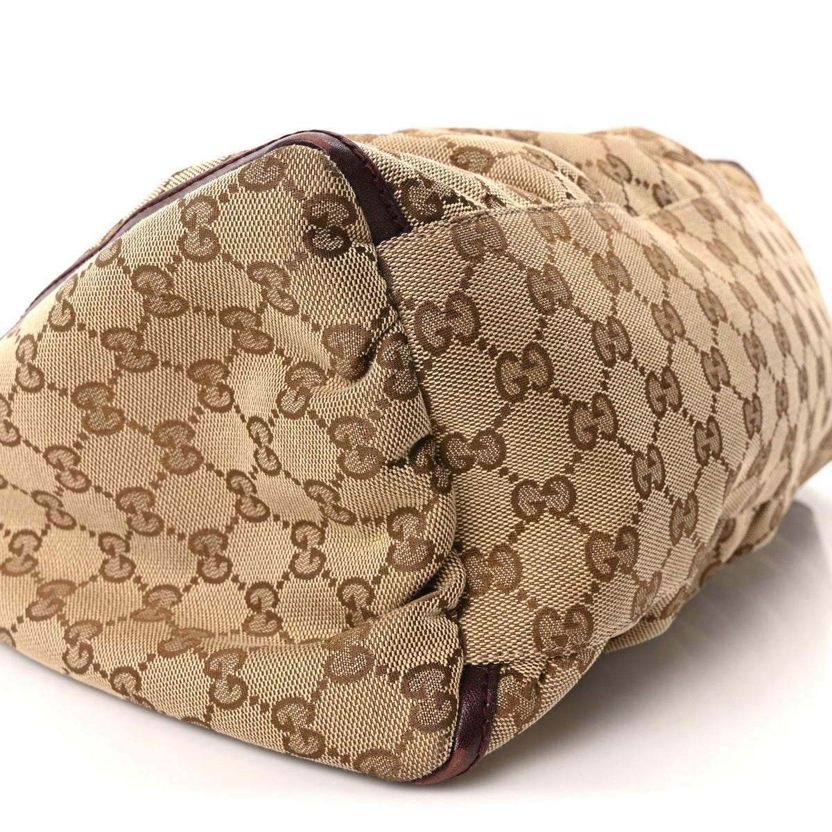 Gucci Metallic Monogram Large D Gold Hobo Purple
