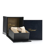 Chopard 18K Yellow Gold Alligator Diamond 30mm Happy Diamonds Watch