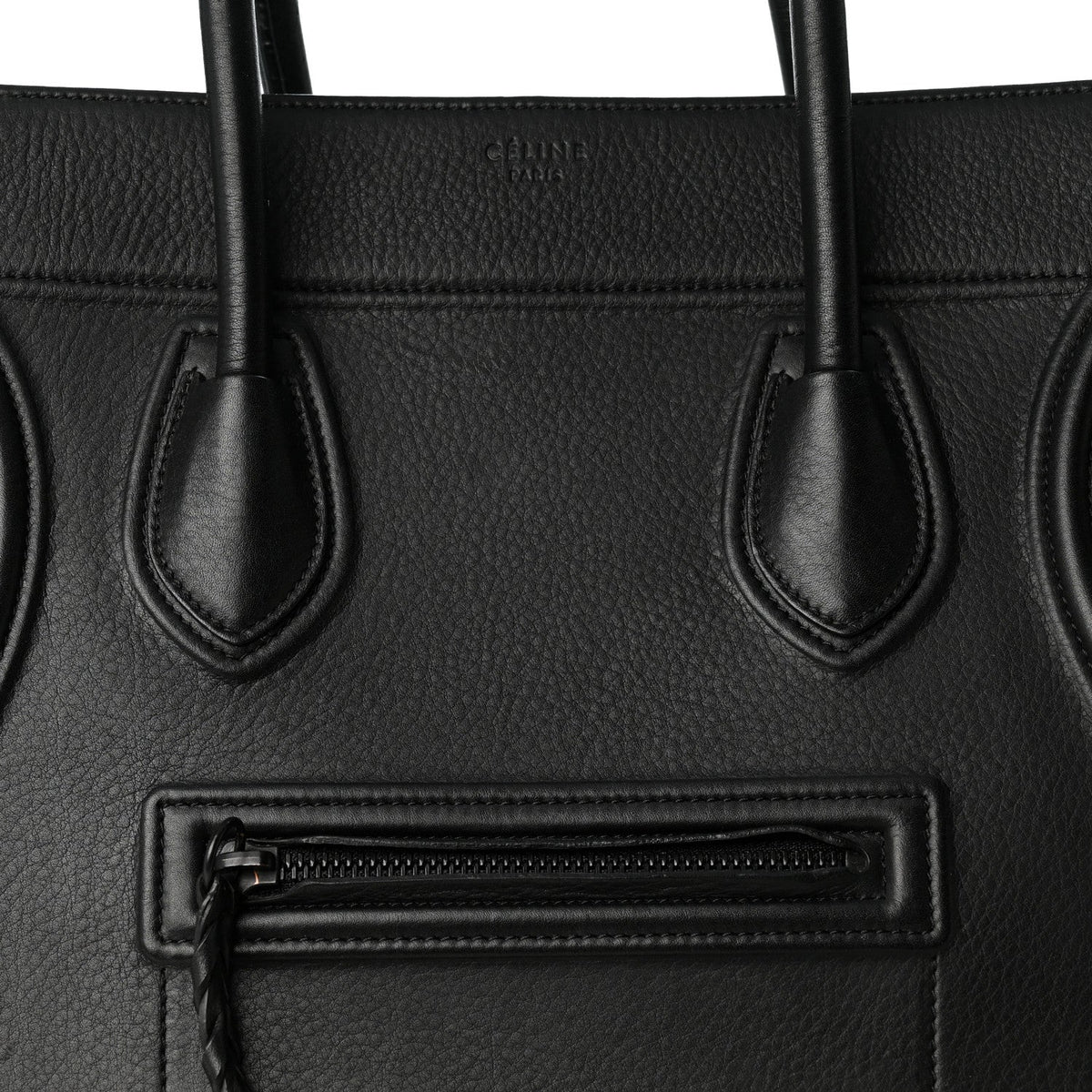 Celine Supple Calfskin Medium Phantom Luggage Black