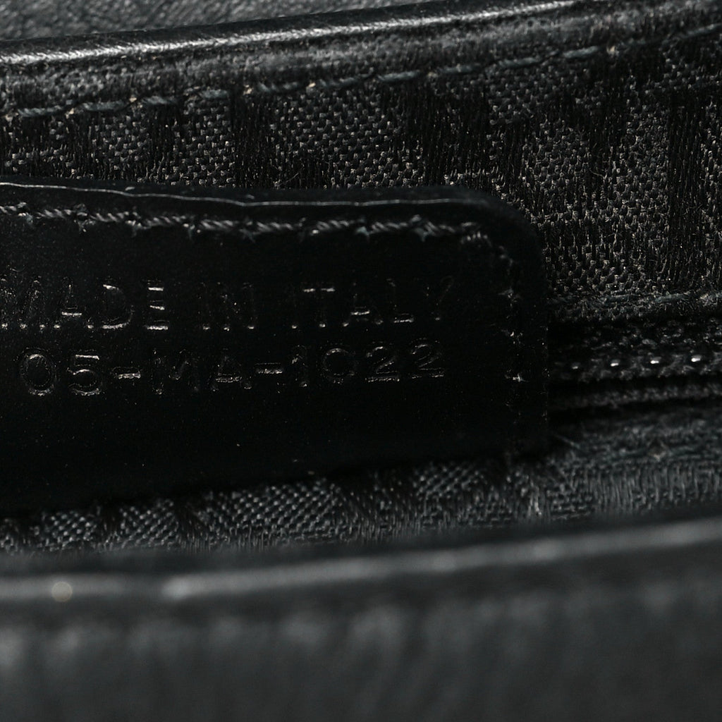 Christian Dior Leather Street Chic Columbus Ave Shoulder Bag Black
