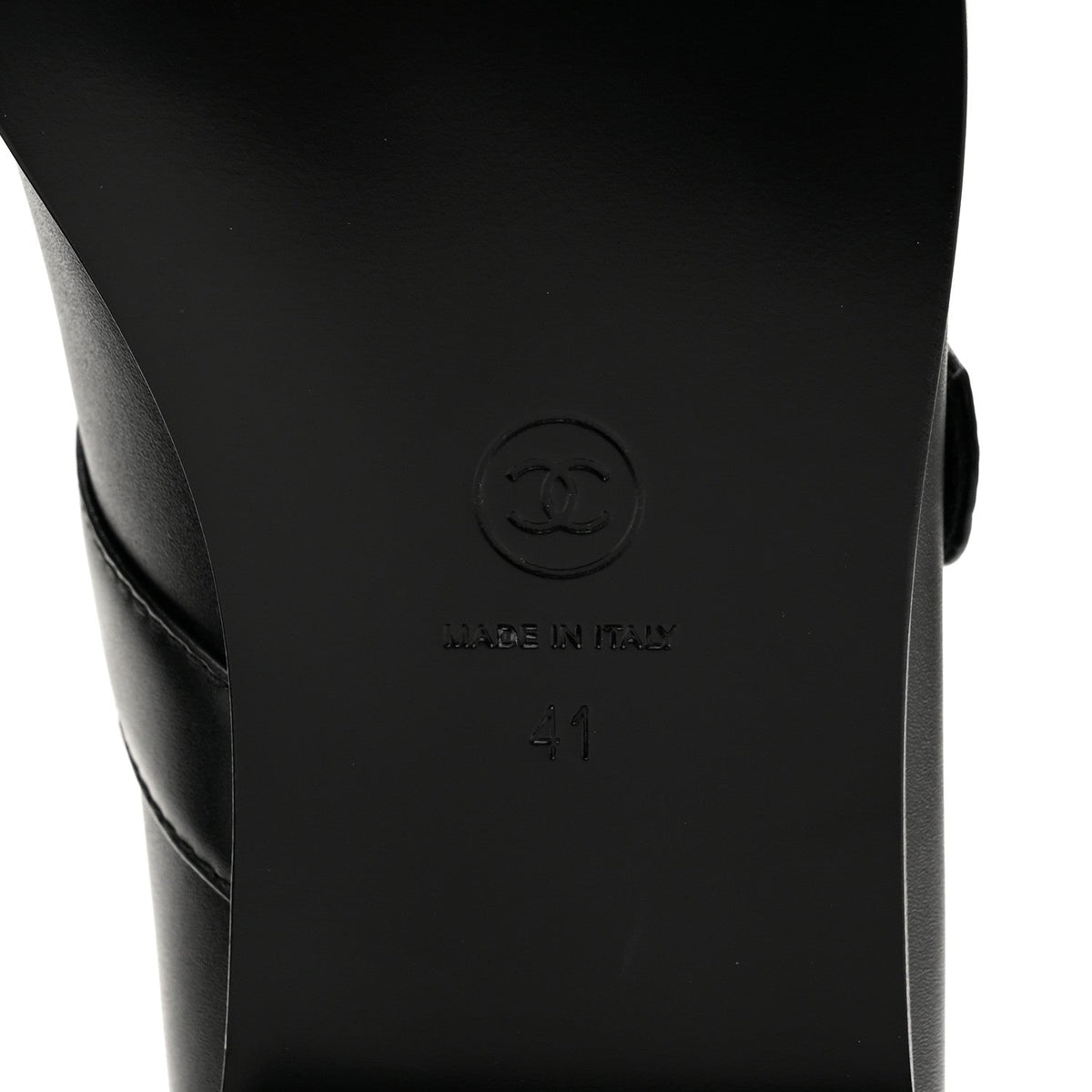 Chanel Calfskin Patent Women's Mary Janes Flats Black