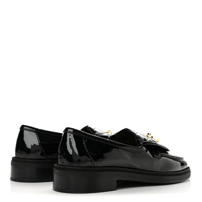 Chanel Patent Quilted CC Turnlock Women's Loafers Black