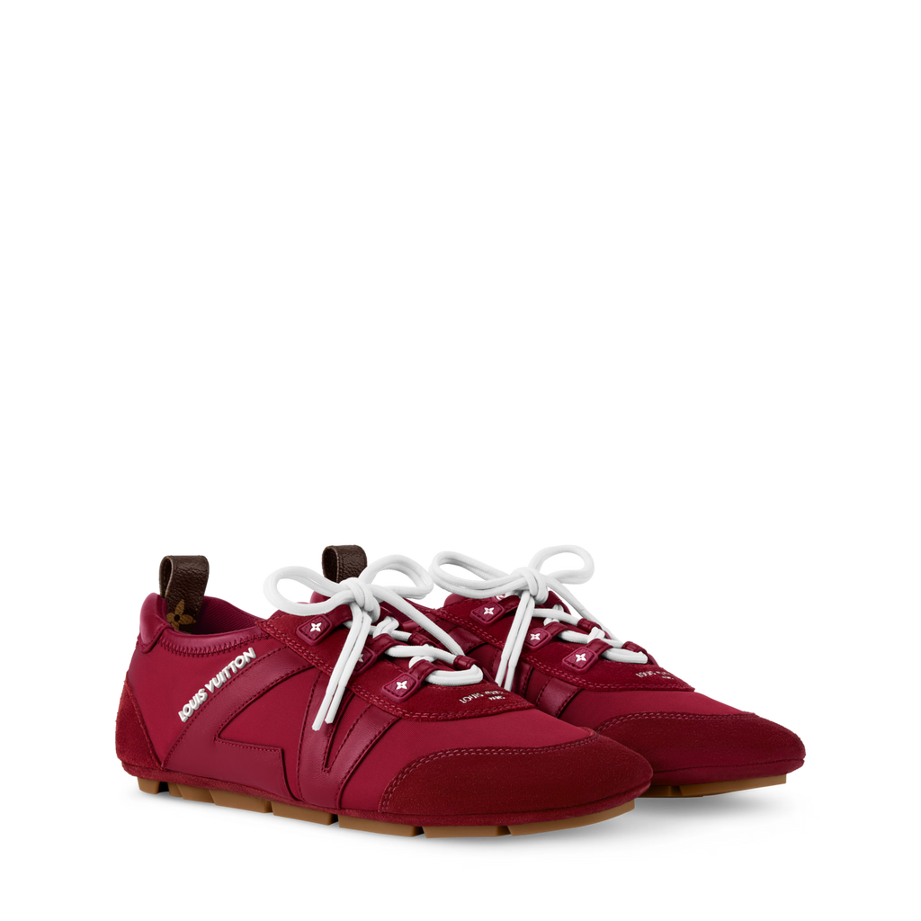 Women's LV Sneakerina Sneaker Ballerina Bordeaux Nylon Suede 1AIVJN