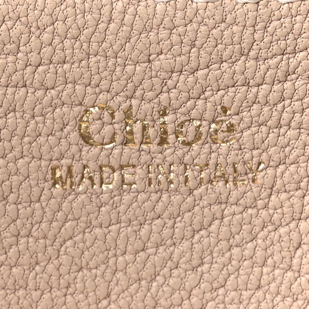 Chloe Grained Lambskin Drew Shoulder Bag Abstract White