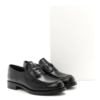Prada Spazzolato Women's Loafers 40.5 Black