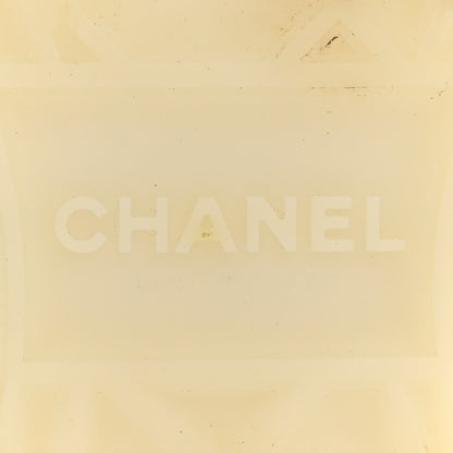 Chanel Suede Calfskin Women's Grosgrain CC Sneakers 37.5 White