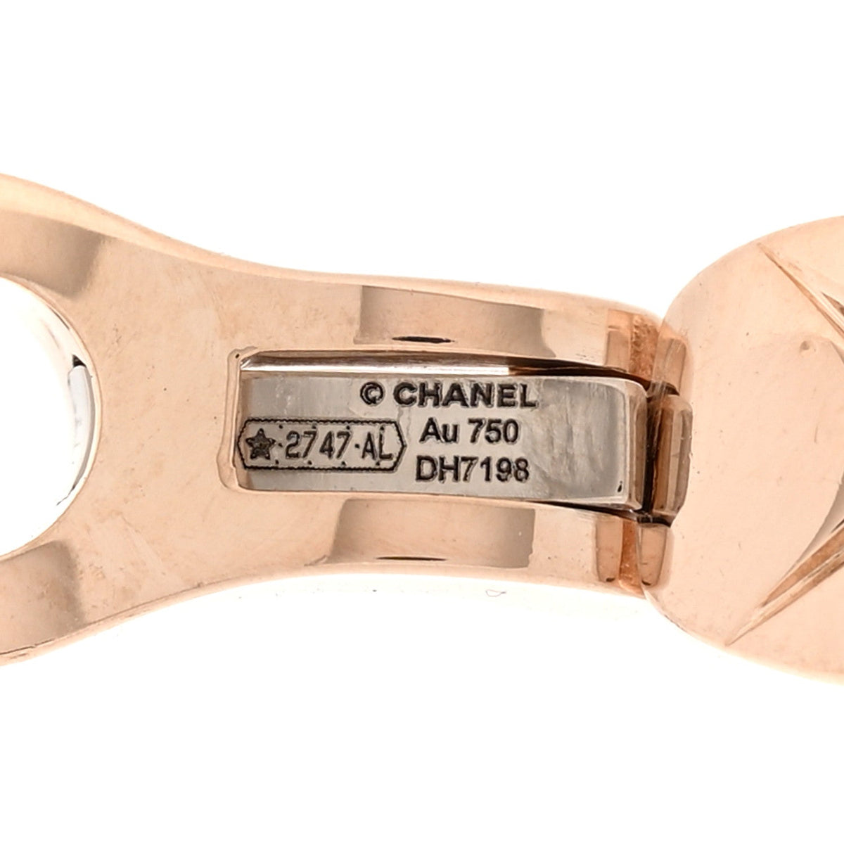 18K Beige Gold Diamond Coco Crush Hoop Earrings