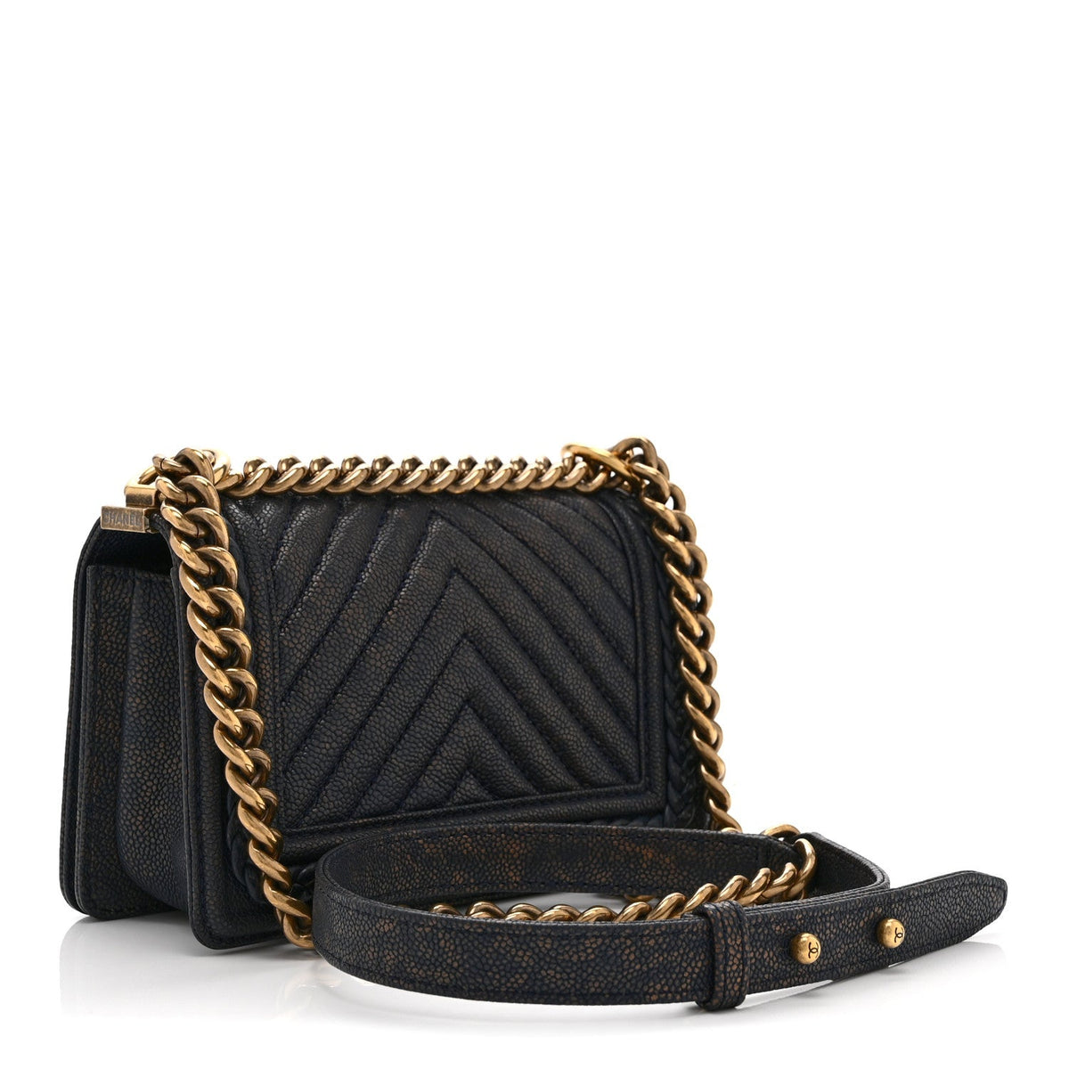 Small Caviar Flap Shoulder Bag