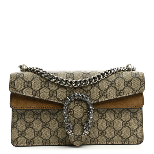 Small Suede Shoulder Bag - Beige