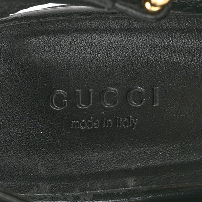 Gucci GG Canvas Women's Monogram Trip Lug Sole Sandals 38.5 Black