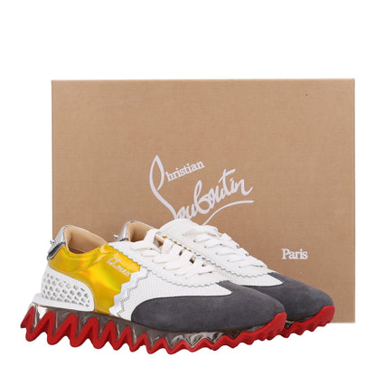 Christian Louboutin Suede Calfskin Men's Loubishark Sneakers 43 Versio