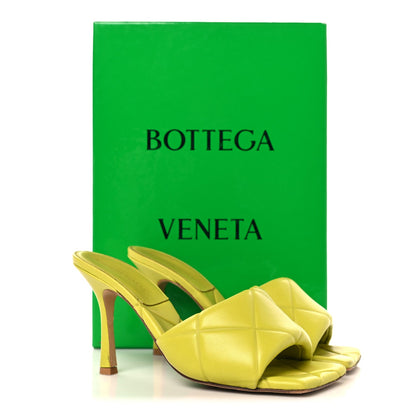 Bottega Veneta Nappa Women's Rubber Lido Mule Sandals 38 Kiwi