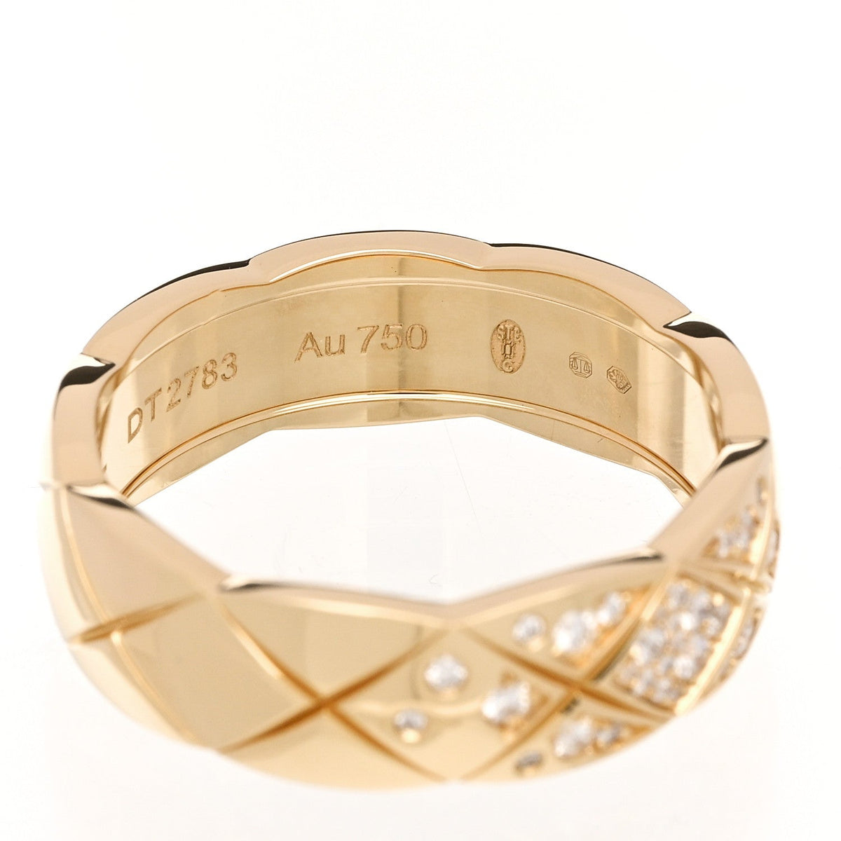 18K Yellow Gold Diamond Small Coco Crush Ring 59 8.75