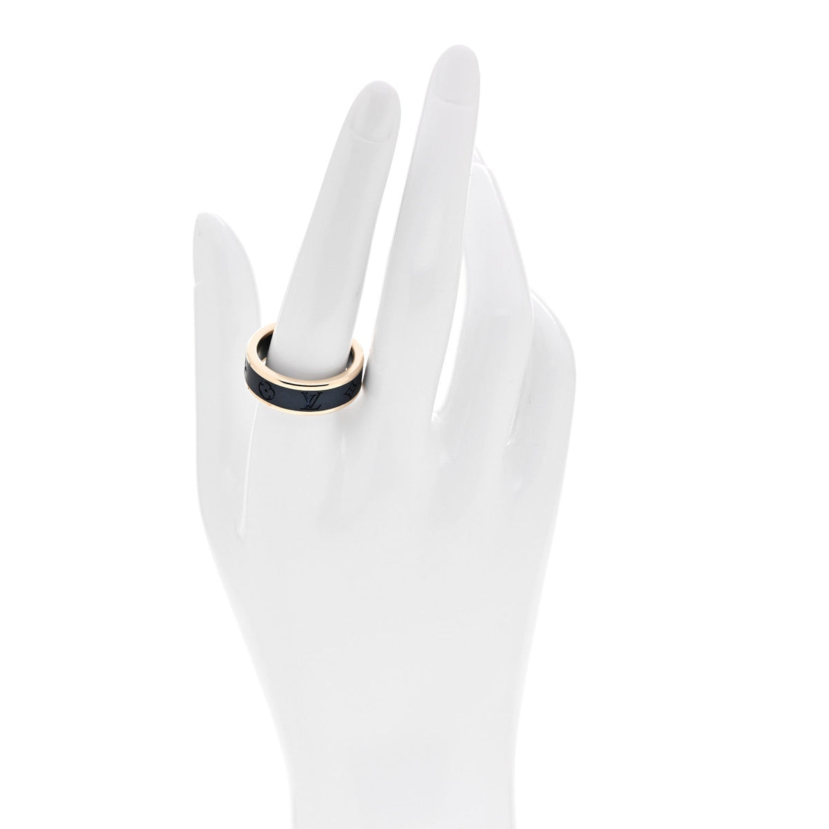 18K Yellow Gold Titanium Small Les Gaston Vuitton Ring 62 10