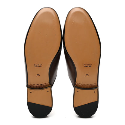 Gucci Calfskin Women's Princetown Slippers 35 Fondente Brown