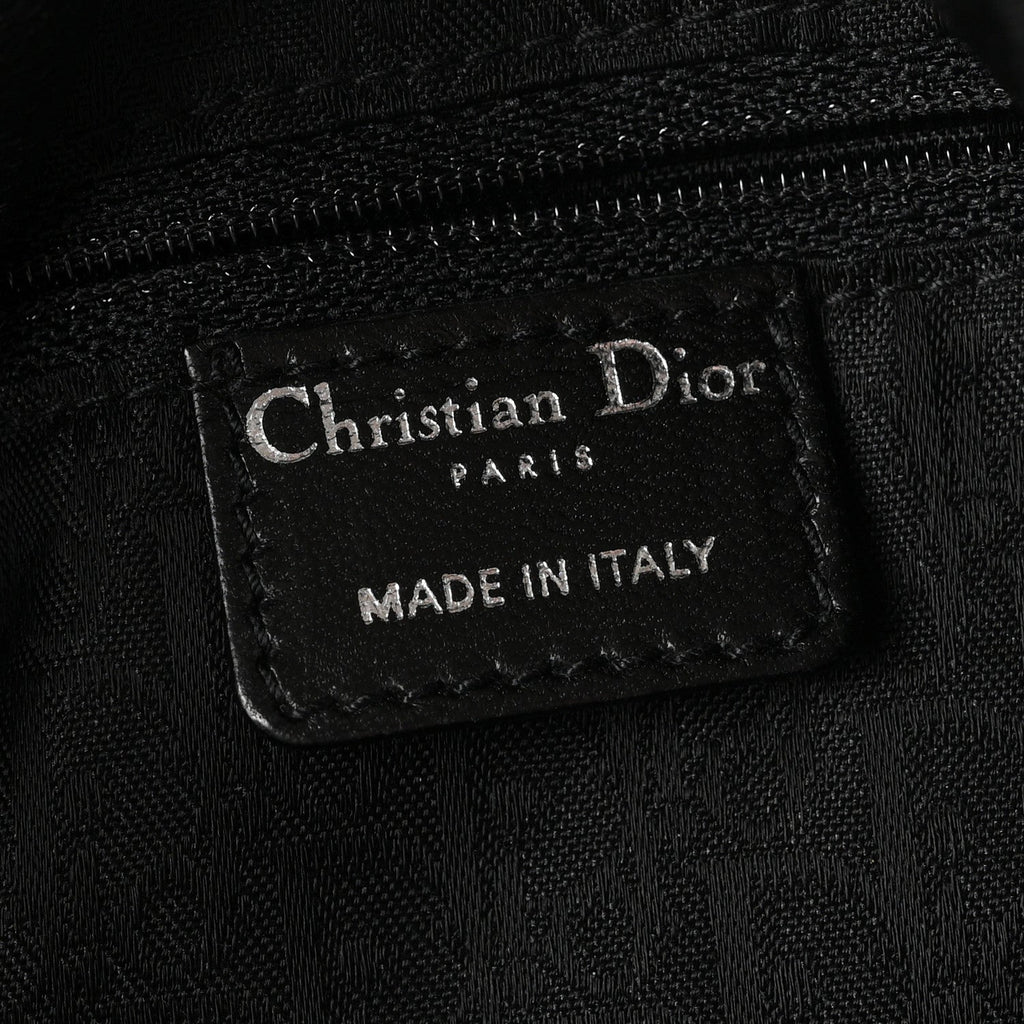 Christian Dior Lambskin Cannage Large Dior Soft Hobo Black