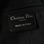 Christian Dior Lambskin Cannage Large Dior Soft Hobo Black