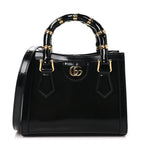 Gucci Polished Calfskin Small Diana Tote Bag Black