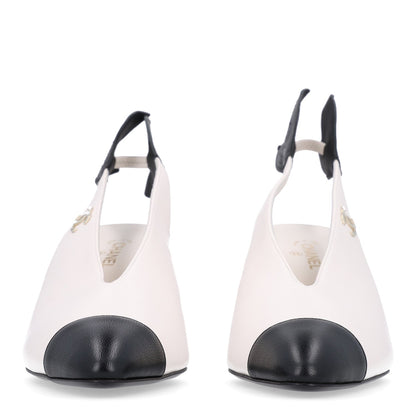 Chanel Lambskin Cap Toe Women's Slingback Pumps