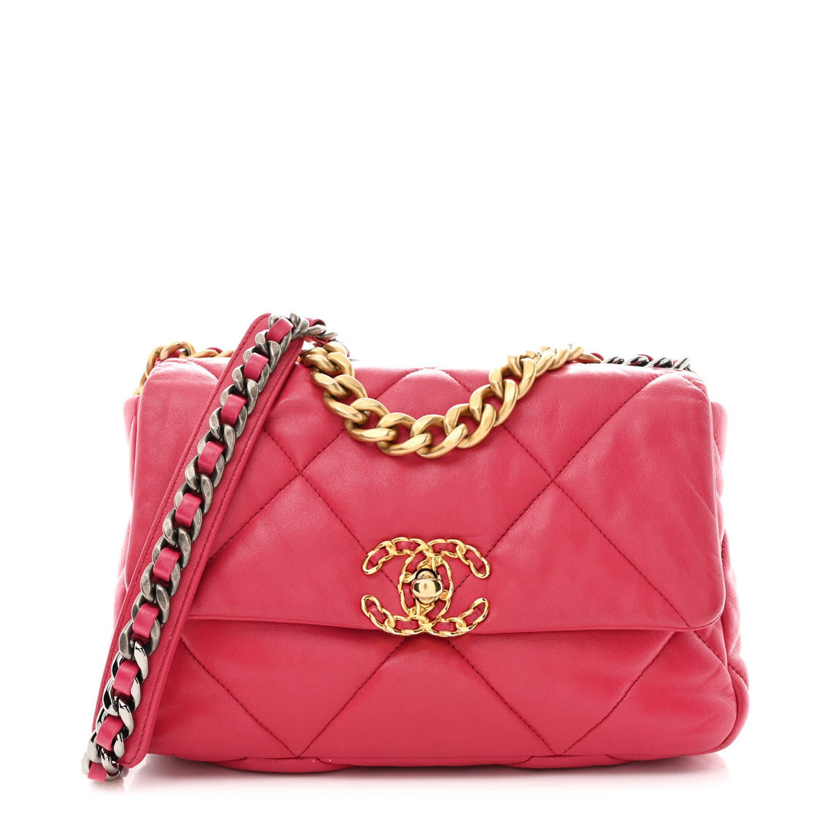Medium Quilted Lambskin Flap Shoulder Bag