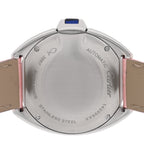 Cartier Stainless Steel Alligator Diamond 31mm Cle De Cartier Watch Pink