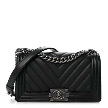 Medium Quilted Caviar Flap Shoulder Bag