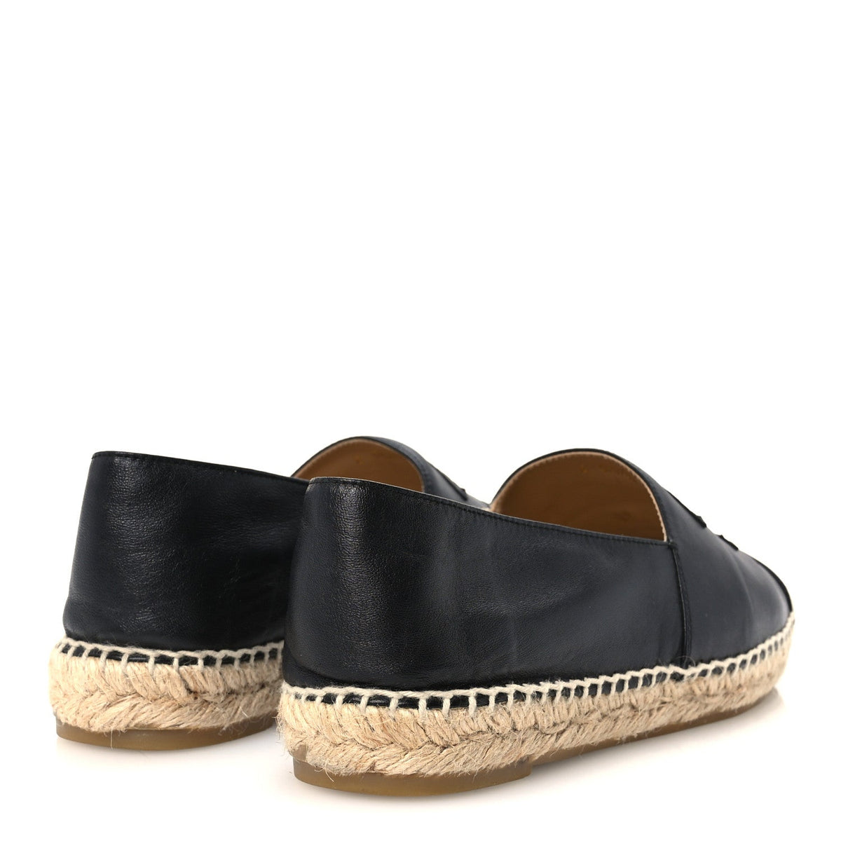 Chanel Lambskin Women's CC Espadrilles 39 Black