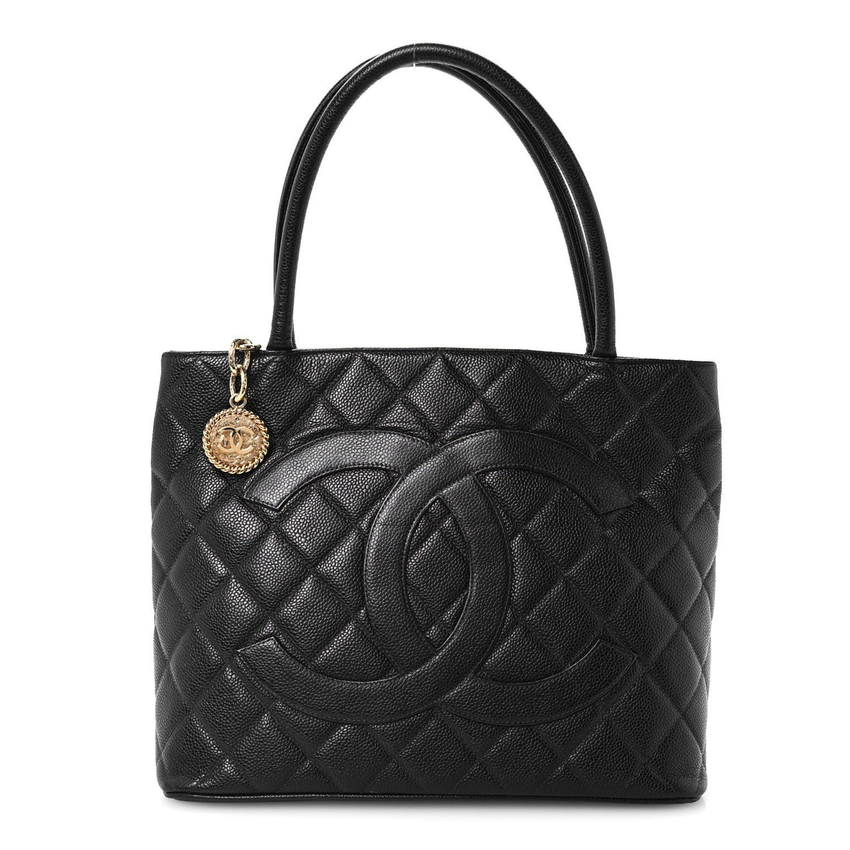 Quilted Caviar Tote Bag
